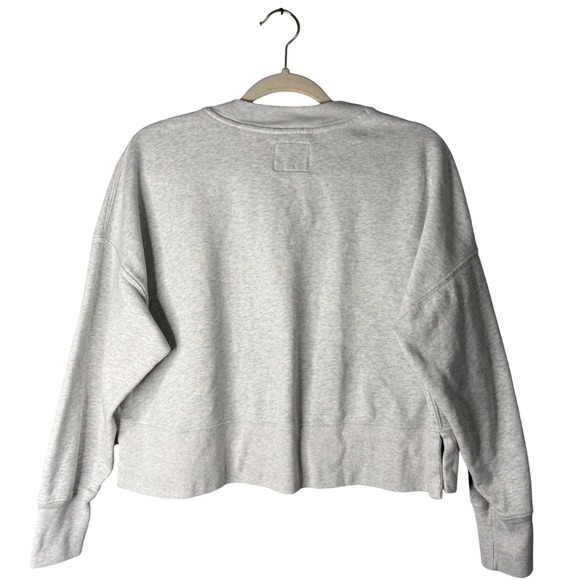 Abercrombie & Fitch Gray Cropped Sweatshirt Santa Monica California Preppy Sz S - Picture 3 of 6